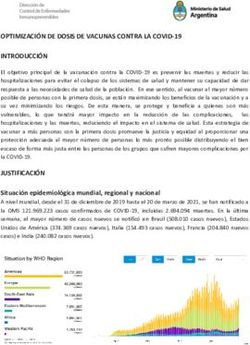 OPTIMIZACIÓN DE DOSIS DE VACUNAS CONTRA LA COVID-19