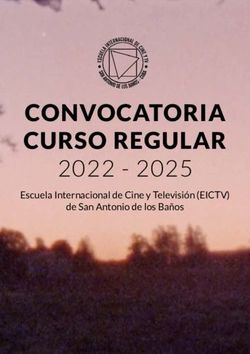 CONVOCATORIA CURSO REGULAR 2022 - 2025 Escuela Internacional de Cine y Televisi&oacute;n (EICTV) - Centro ...