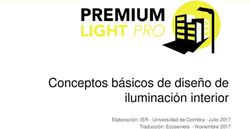 Conceptos básicos de diseño de iluminación interior - Elaboración: ISR - Universidad de Coimbra - Julio 2017 Traducción: Ecoserveis - Noviembre 2017