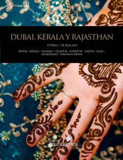 DUBAI, KERALA Y RAJASTHAN - 19 D&iacute;as / 18 Noches DUBAI - KERALA - MUMBAI - UDAIPUR - JODHPUR - JAIPUR - AGRA