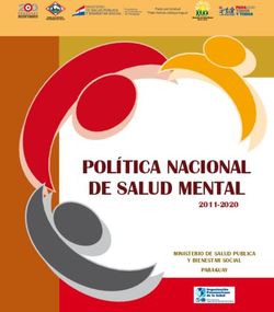 PolÍtica nacional de salud Mental - 2011-2020 Ministerio de salud Pública y bienestar social