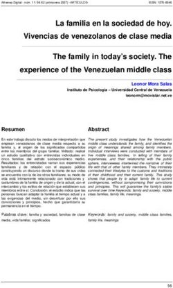 La familia en la sociedad de hoy. Vivencias de venezolanos de clase media The family in today's society. The experience of the Venezuelan middle class