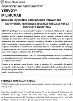 YERVOY IPILIMUMAB PROSPECTO DE PRESCRIPCI&Oacute;N - Bristol Myers Squibb