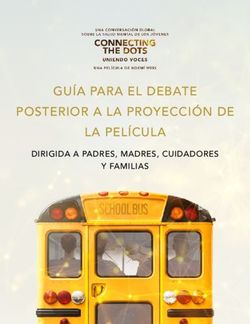 GUÍA PARA EL DEBATE POSTERIOR A LA PROYECCIÓN DE LA PELÍCULA - DIRIGIDA A PADRES, MADRES, CUIDADORES Y FAMILIAS