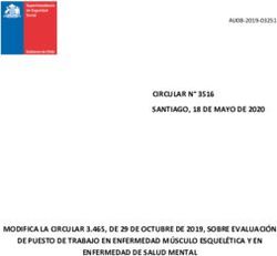 CIRCULAR N 3516 SANTIAGO, 18 DE MAYO DE 2020 MODIFICA LA CIRCULAR 3.465, DE 29 DE OCTUBRE DE 2019, SOBRE EVALUACIÓN DE PUESTO DE TRABAJO EN ...