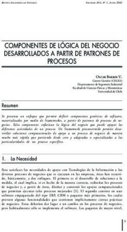 COMPONENTES DE L&Oacute;GICA DEL NEGOCIO DESARROLLADOS A PARTIR DE PATRONES DE PROCESOS