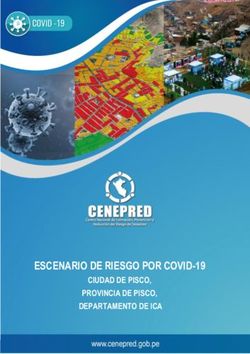 ESCENARIO DE RIESGO POR COVID-19 - CIUDAD DE PISCO, PROVINCIA DE PISCO, DEPARTAMENTO DE ICA - SIGRID