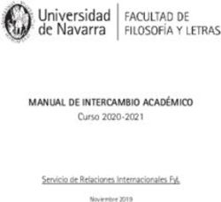 MANUAL DE INTERCAMBIO ACADÉMICO - CURSO 2020-2021 SERVICIO DE RELACIONES INTERNACIONALES FYL