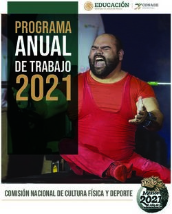 2021 ANUAL PROGRAMA - COMISIÓN NACIONAL DE CULTURA FÍSICA Y DEPORTE - Gobierno de México