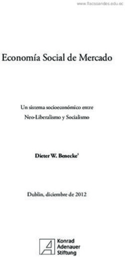 Economía Social de Mercado - Un sistema socioeconómico entre Neo-Liberalismo y Socialismo