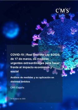 COVID-19 | Real Decreto-Ley 8/2020, de 17 de marzo, de medidas urgentes extraordinarias para hacer frente al impacto económico y social - Análisis ...