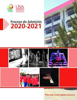 2020 2021 Proceso de Admisión - Sitio web: www.registro.una.ac.cr - cidea