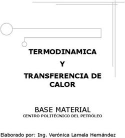 TERMODINAMICA Y TRANSFERENCIA DE CALOR - BASE MATERIAL Elaborado por: Ing. Verónica Lamela Hernández