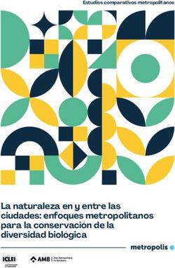 La naturaleza en y entre las ciudades: enfoques metropolitanos para la conservación de la diversidad biológica - Estudios comparativos ...