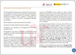 PLAN ANUAL DE DIVULGACIÓN CIENTÍFICA 2020 - Vicerrectorado de ...