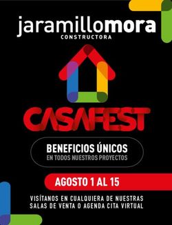 AGOSTO 1 AL 15 BENEFICIOS &Uacute;NICOS - EN TODOS NUESTROS PROYECTOS - Jaramillo Mora ...