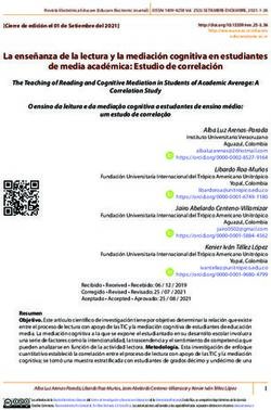 La enseñanza de la lectura y la mediación cognitiva en estudiantes de media académica: Estudio de correlación