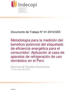 Metodología para la medición del beneficio potencial del etiquetado de eficiencia energética para el consumidor: Aplicación al caso de aparatos de ...