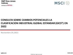 CONSULTA SOBRE CAMBIOS POTENCIALES LA CLASIFICACION INDUSTRIAL GLOBAL ESTANDAR (GICS) EN - 2022 Noviembre 29, 2021