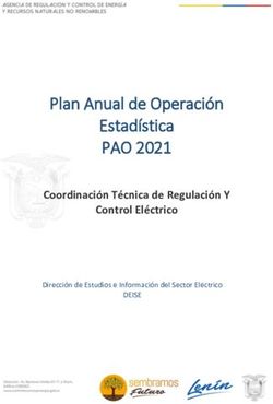 Plan Anual de Operación Estadística - PAO 2021 Coordinación Técnica de Regulación Y Control Eléctrico - Agencia de ...