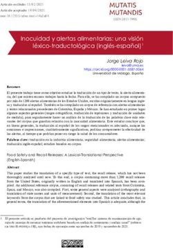 Inocuidad y alertas alimentarias: una visión léxico-traductológica (inglés-español)1