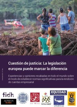 Cuestión de justicia: La legislación europea puede marcar la diferencia - Experiencias y opiniones recabadas en todo el mundo sobre el modo de ...