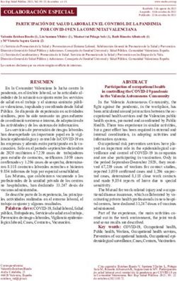 COLABORACIÓN ESPECIAL - Ministerio de Sanidad