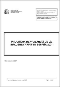 PROGRAMA DE VIGILANCIA DE LA INFLUENZA AVIAR EN ESPAÑA 2021