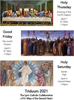 Triduum 2021 - Holy Thursday Evening of the Lord's Supper - Lynn Catholic Collaborative
