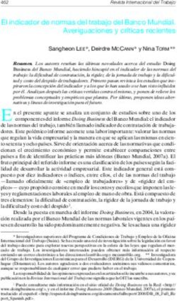 El indicador de normas del trabajo del Banco Mundial. Averiguaciones y críticas recientes