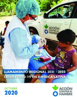 LLAMAMIENTO REGIONAL 2021 - 2023 CRISIS COVID-19 EN AM&Eacute;RICA LATINA - OCTUBRE