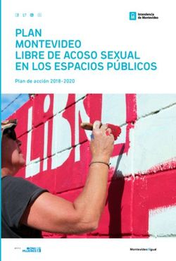 PLAN MONTEVIDEO LIBRE DE ACOSO SEXUAL EN LOS ESPACIOS PÚBLICOS - Plan de acción 2018-2020