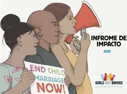 INFROME DE IMPACTO 2020 - Girls Not Brides