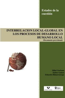 INTERRELACION LOCAL-GLOBAL EN LOS PROCESOS DE DESARROLLO HUMANO LOCAL - (Documento provisional)
