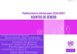 ASUNTOS DE GÉNERO Publicaciones destacadas 2016-2021 - CEPAL