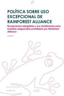 POL&Iacute;TICA SOBRE USO EXCEPCIONAL DE RAINFOREST ALLIANCE - Excepciones otorgadas y sus condiciones para emplear plaguicidas prohibidos por Rainforest ...