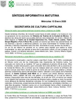SÍNTESIS INFORMATIVA MATUTINA - Secretaría de Cultura CDMX