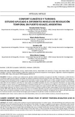 CONFORT CLIM&Aacute;TICO Y TURISMO. ESTUDIO APLICADO A DIFERENTES NIVELES DE RESOLUCI&Oacute;N TEMPORAL EN PUERTO IGUAZ&Uacute;, ARGENTINA