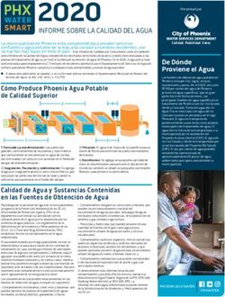 2020 INFORME SOBRE LA CALIDAD DEL AGUA - City of Phoenix