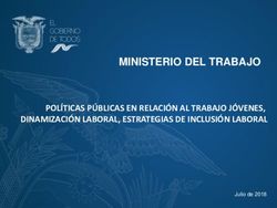 MINISTERIO DEL TRABAJO - POLÍTICAS PÚBLICAS EN RELACIÓN AL TRABAJO JÓVENES, DINAMIZACIÓN LABORAL, ESTRATEGIAS DE INCLUSIÓN LABORAL - Consejo de ...