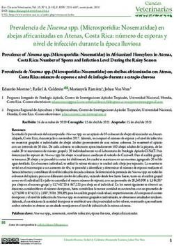 Prevalencia de Nosema spp. (Microsporidia: Nosematidae) en abejas africanizadas en Atenas, Costa Rica: n&uacute;mero de esporas y nivel de infecci&oacute;n ...