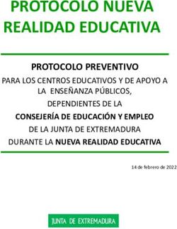 PROTOCOLO NUEVA REALIDAD EDUCATIVA - PROTOCOLO PREVENTIVO CONSEJERÍA DE EDUCACIÓN Y EMPLEO - Educarex