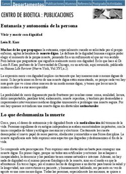 Eutanasia y autonom&iacute;a de la persona - Vivir y morir con dignidad