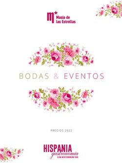BODAS & EVENTOS PRECIOS 2022 - Restaurantehispania