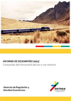 INFORME DE DESEMPEÑO 2017 - Concesión del Ferrocarril del sur y sur oriente Gerencia de Regulación y Estudios Económicos - Ositran