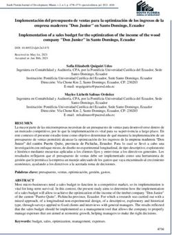 Implementación del presupuesto de ventas para la optimización de los ingresos de la empresa maderera "Don Junior" en Santo Domingo, Ecuador ...