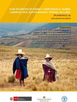PLAN DE GESTIÓN DE RIESGO Y ADAPTACIÓN AL CAMBIO CLIMÁTICO EN EL SECTOR AGRARIO, PERÍODO 2012-2021 (PLANGRACC-A)