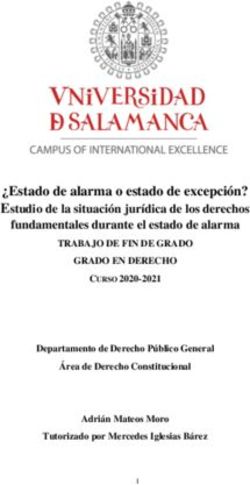 Estado de alarma o estado de excepci&oacute;n? Estudio de la situaci&oacute;n jur&iacute;dica de los derechos - Gredos Principal