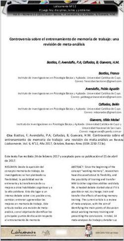 Controversia sobre el entrenamiento de memoria de trabajo: una revisi&oacute;n de meta-an&aacute;lisis