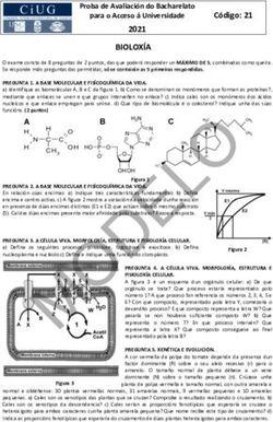 BIOLOXÍA 2021 PROBA DE AVALIACIÓN DO BACHARELATO PARA O ACCESO Á UNIVERSIDADE - CIUG